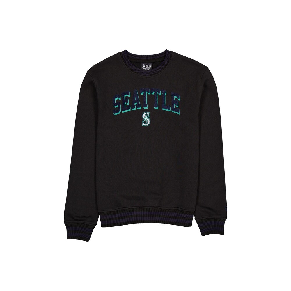 New Era Seattle Mariners Sport Night Black Crewneck - Size L